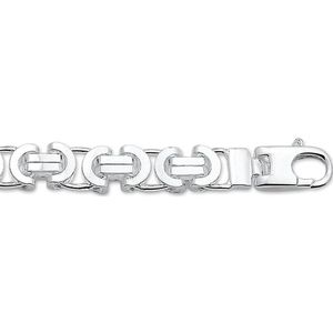 The Jewelry Collection Armband Konings Plat 8,5 mm - Zilver