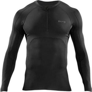 SKINS LONGSLEEVE TOP HALF ZIP BLACK - XS