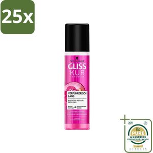 25 x Gliss-Kur - Hair Repair - Long & Sublime - Express Repair Conditioner - 200 ml - Grootverpakking - Haarkleur - Haarverzorging - Haarherstel - Keratine - Biotine