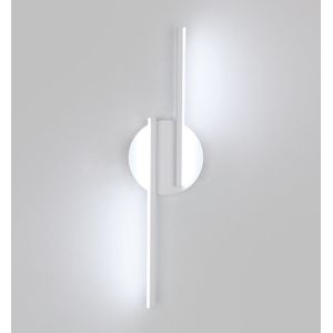 Delaveek-Moderne LED Wandlamp Binnen - 16W 1800LM- Koud Wit 6500K - Wit-Metaal