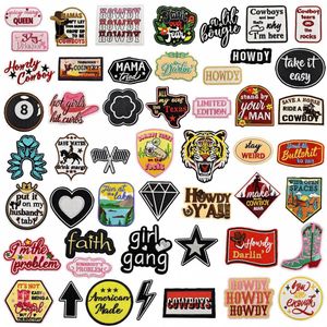 50 stuks strijkbare letter patch - stoffen patch - strijkpatch - strijkapplicaties - naai op reparatie geborduurde applicaties - Geborduurde patches