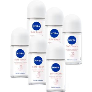 NIVEA Satin Sensation Anti-Transpirant Deo Roller - Zonder Ethylalcohol - 72 uur bescherming - Voordeelverpakking - 6 x 50 ml