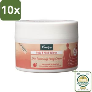 10 x Kneipp - Body crème - Body & Mind Balance - Iris & Vetiver - 200 ml - Grootverpakking - Body Crème - Balans - Ontspanning - Huidverzorging - Iris Extract