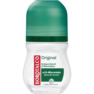 Borotalco - Deodorant Roller - Original - Active Crystal Talc - 0% Alcohol - 50 ml