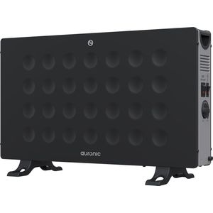 Auronic Convectorkachel - 2000W - Ingebouwde Ventilator - Elektrische Kachel - Met Thermostaat - Heater - Zwart