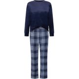 Hunkemöller Pyjamaset Velours Blauw XS