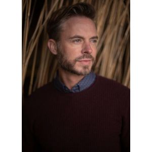 GCM heren trui rood ronde hals - maat L