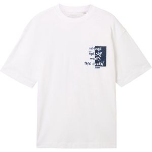 Tom Tailor T-shirt T Shirt Met Print 1042056xx12 20000 Mannen Maat - M