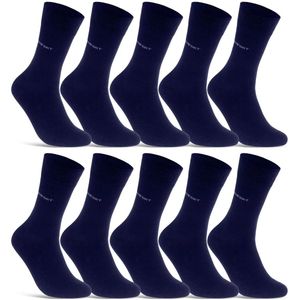 Drukvrije sokken | Zonder knellende boord | Naadloos | Merk: Naft | Kleur: Donkerblauw | Maat: 35 t/m 50 | 12 paar
