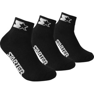 Starter - 12-Pack Quarter Socks - Sokken Bundel - 35 - 38 - Zwart