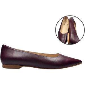 Stravers – Ballerina Spits Bordeaux Rood Maat 42 Dames Grote Maten Ballerina's