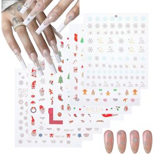 EGoods - Kerst nagelstickers met sneeuwpoppen, kerstman en kerstboom design