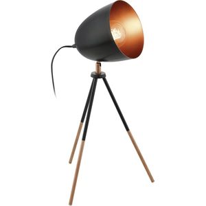 EGLO Vintage Chester - Tafellamp - 1 Lichts - Zwart - Koper