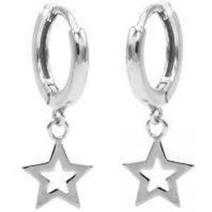 Karma hinged hoops symbool open star zilverM1937HIN