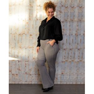 Zwarte Broek/Pantalon van Je m'appelle - Dames - Plus Size - Travelstof - 48 - 2 maten beschikbaar