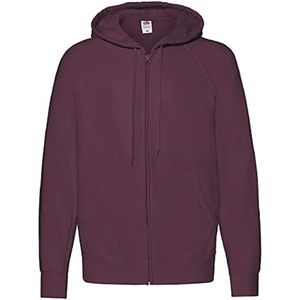 Dames Sweatshirt met Capuchon en Voorzak - Bordeauxrood - S