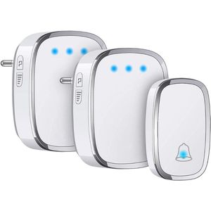 Draadloze Deurbel - Deurbelset - 2 Ontvangers - 36 Melodiën - Waterdicht - 300 m Bereik