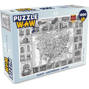 Puzzel Kaart - Amsterdam - Antiek - Legpuzzel - Puzzel 1000 stukjes volwassenen