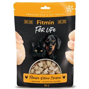 Fitmin For Life Gevriesdroogde kiptraktatie voor honden en katten 10 x 30gr