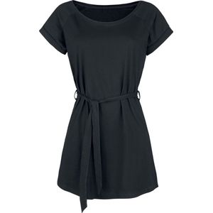 Forplay Jersey jurk met strikceintuur Dames Korte jurk - zwart - S