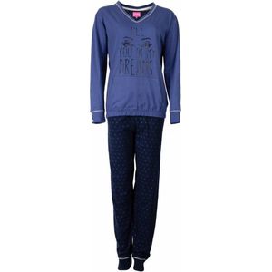 Irresistible Dames Pyjama - Katoen - Blauw - Maat M