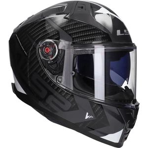 LS2 - FF811 Vector II Splitter - Integraalhelm - Zwart/Wit