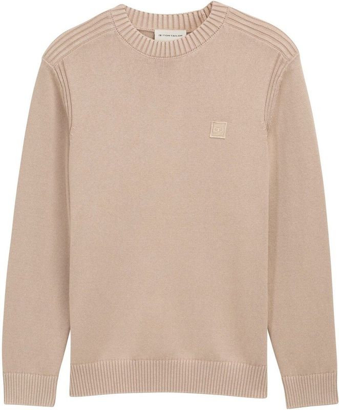 TOM TAILOR - Trui - Cappuccino - Knitwear - Lange Mouw