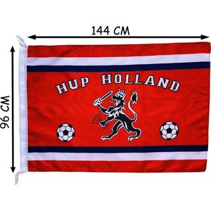 Holland Oranje vlag met Leeuw - Koningsdag vlag - Koningsdag accessoires - 150 x 100 cm  - EK accessoires - EK voetbal