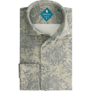 District Indigo Overhemd Pique Performance Print Light Green (7.42.025.778 - 378)