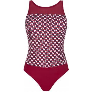 Amoena - Badpak 71688 Apulia - Hoog Decollete - Burgundy/Multi