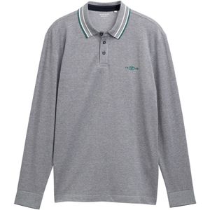 TOM TAILOR - Poloshirt - Lichtbruin - Lange Mouw - Effen