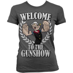 Popeye Dames Tshirt -2XL- Welcome To The Gunshow Grijs