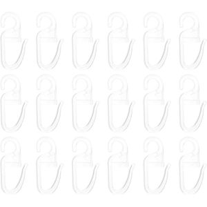200Pcs Clip Over Haken Coil Bajonet Gordijn Haak - Gordijn Rail Track Glider Accessoires - Plastic - Thuiskantoor Hotels .