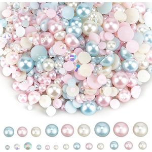 Allecto Plus - Nail art charms met hars parels en edelstenen in diverse vormen - 60g