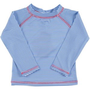 Ducksday - UV-werend Zwemshirt - UPF50+ - sneldrogend - lange mouwen - meisjes - Blue stripe - maat 134/140