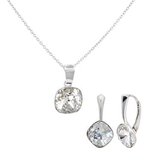 ARLIZI 1852 Sieraden set transparant Swarovski kristal - 925 sterling zilver