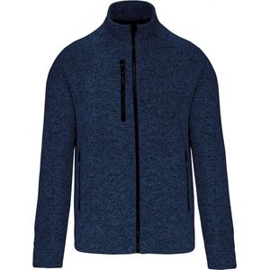 Kariban Heather herenvest met rits K9106 - Navy Melange - S
