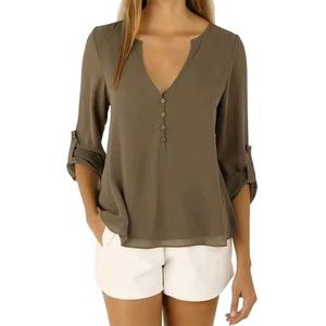 Stijlvolle chiffon blouse vrouwen - Zomer shirt - Casual top - Luchtig