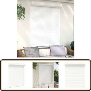 vidaXL Rolluik - 120x150 cm - Aluminium - Wit Rolluik - Zonwering - Aluminium Rolluik - Buitendecoratie - Woningrenovatie