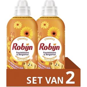 Robijn Classics Wasverzachter - Passiebloem & Bergamot - 2 x 39 wasbeurten - Voordeelverpakking