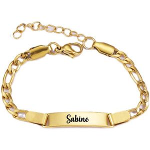 Baby/Kinder Armbandje Met Naam | Goud | RVS | Sabine
