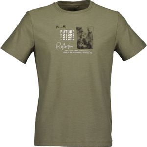 Blue Seven heren shirt - t-shirt heren - groen met print - 302751 - maat M