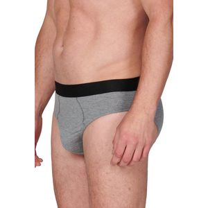 Entex heren slip - Elastisch katoen heren onderbroek - Elastische band - M - Antracite