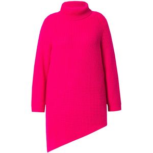 Angel of Style Angel of Style - Dames - Pullover straight fit gestructureerd breisel puntzoom - Neon bes - Maat 42+