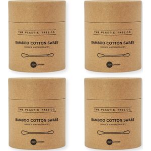 Bamboe Wattenstaafjes - 4 x 200 stuks | Zero-waste | Plastic-vrij | Bamboo Cotton Swab | Duurzaam |