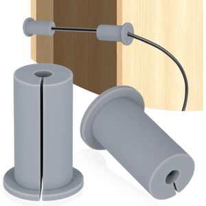 2pcs Cable Grommet voor 2.5cm Wandgat - Ethernet Kabel Wandinvoer voor Starlink Kabel Routers en Ethernet Adapters (Grijs)