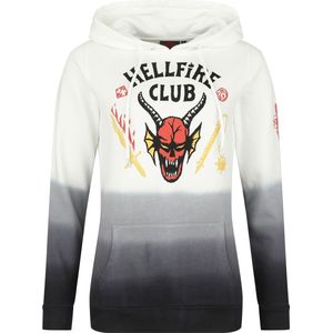 Stranger Things Hellfire Club Dames Trui met capuchon - zwart/wit - S
