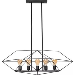 TooLight Hanglamp APP1037-5CP - E27 - 5 Lichtpunten - Zwart