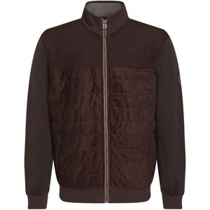 Gabbiano Vest Sweat Vest Met Suedine Details 425744 5702 Oak Brown Mannen Maat - S