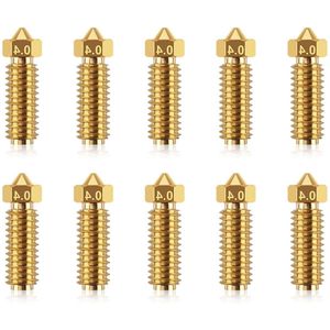 Allecto Plus - 3D-Printer Spuitmonden Kit 10 Stuks - Hoge Snelheid & Thermische Geleidbaarheid - Vervangende Accessoires - Geschikt voor Kobra3 - Professionele Printing Tools.